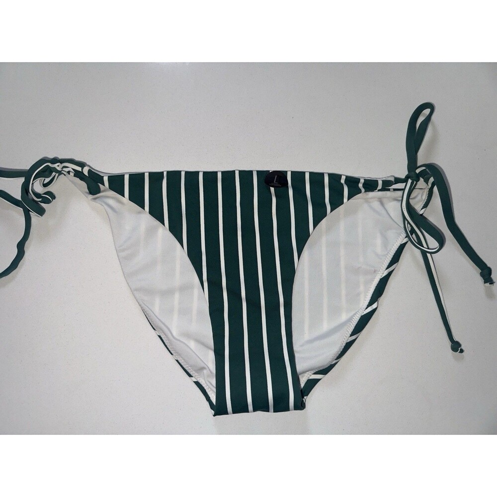 NWT Cotton On Bikini Bottom Stripes Green Size Large